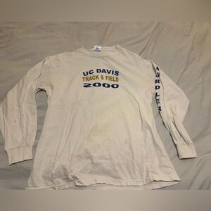 UC Davis Track & Field 2000 Long Sleeve Tee - Hurdler Blue & Gold